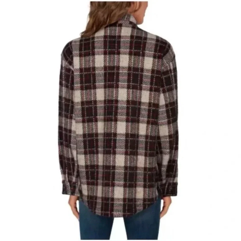 Natural Reflections Red and Black Plaid Jacket - Picture 2 of 5